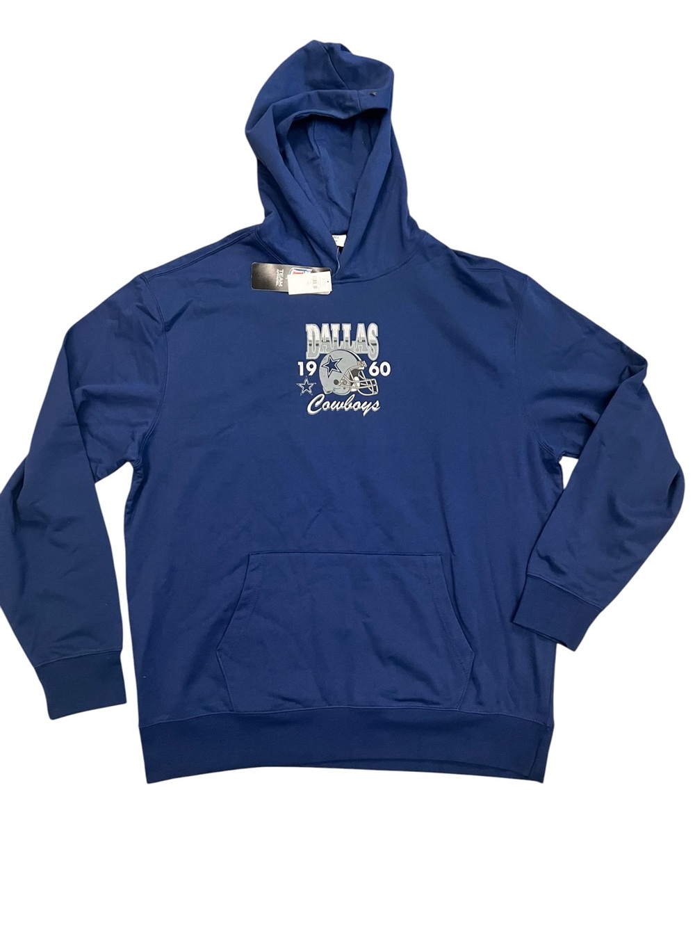 NWT Dallas Cowboys XL Tall Hoodie Navy NFL Team Apparel Graphic Sweatshirt